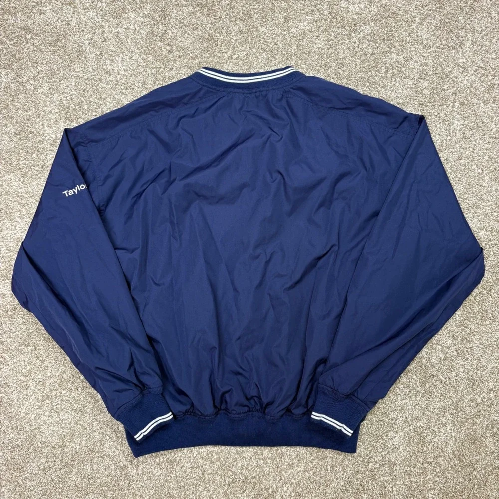 Vintage TaylorMade Windbreaker Pullover Mens Medium Navy Blue Golf Jacket